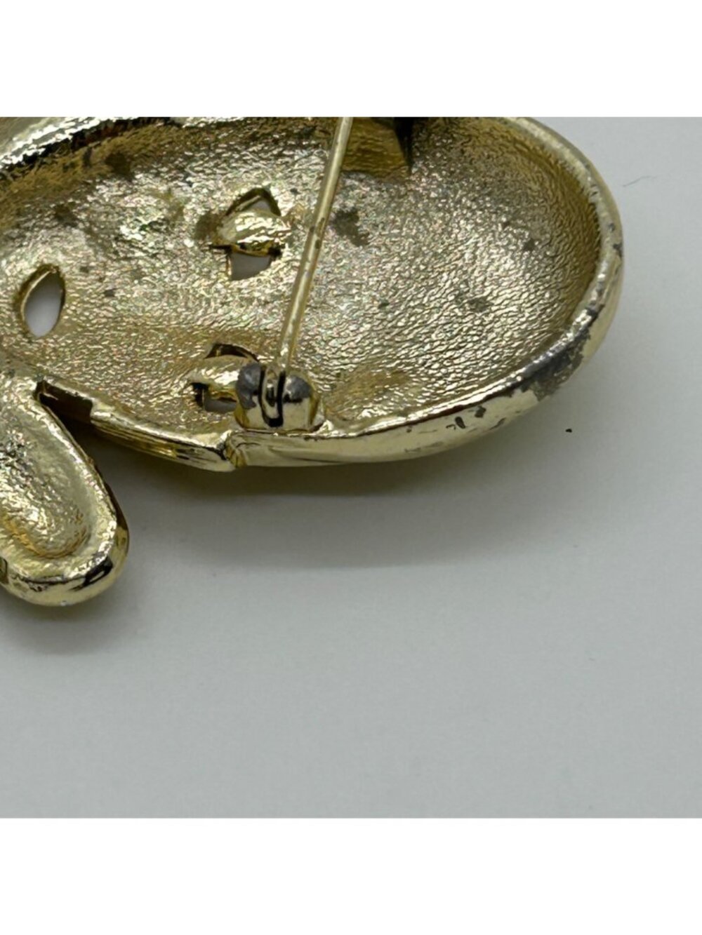 Vintage Gold Tone Pierrot Clown Brooch With Red Star & Tear Costume Jewelry Pin - Picture 10 of 11